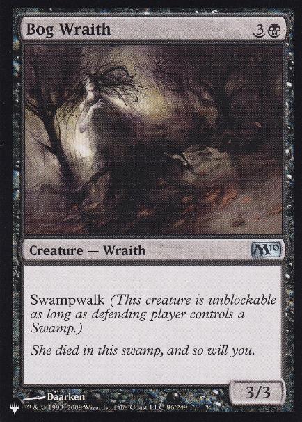 Bog Wraith - The List